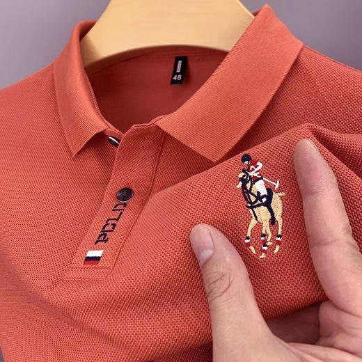 【超帅气❗️男士polo衫短袖】轻薄透气，舒适柔软，百搭好穿，夏季翻领短袖T恤商务外贸衫刺绣休闲父亲节礼物新年礼盒年货礼盒 商品图3