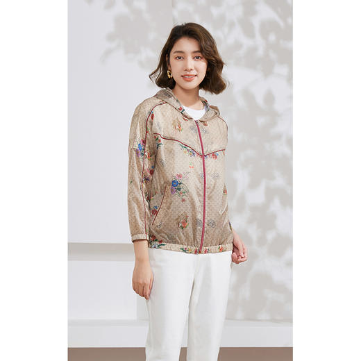 乔万尼夏新款短外套减龄连帽设计经典老花EM2B923 商品图1