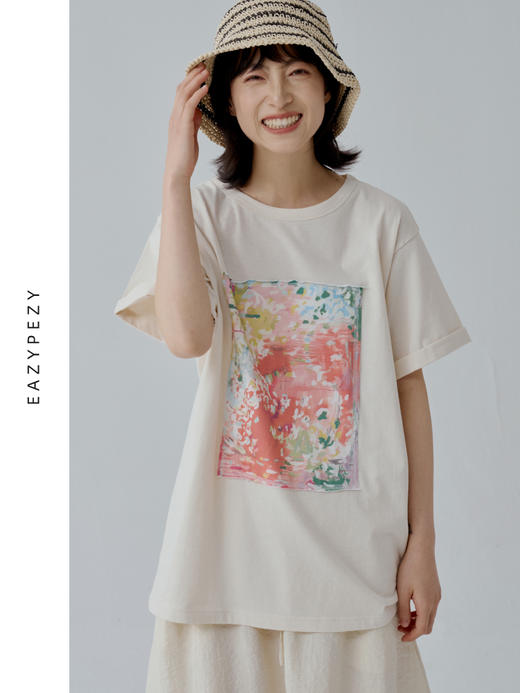 2024SS 生如夏花有机棉长绒棉印花T恤 商品图2