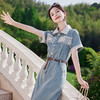 休闲复古国风牛仔连衣裙，韩版宽松裙子潮HR-SUYUE1519 商品缩略图3