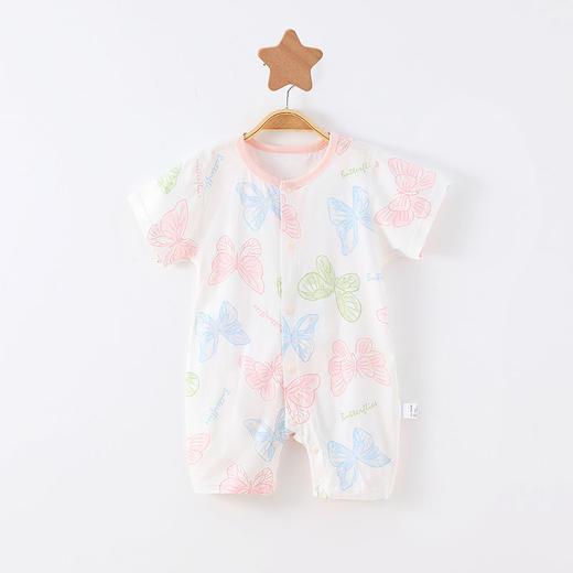 【A类好棉 透气舒适 拒绝闷热】婴儿连体衣夏季薄款宝宝短袖外出服纯棉幼童爬爬服哈衣新生儿睡衣 商品图13