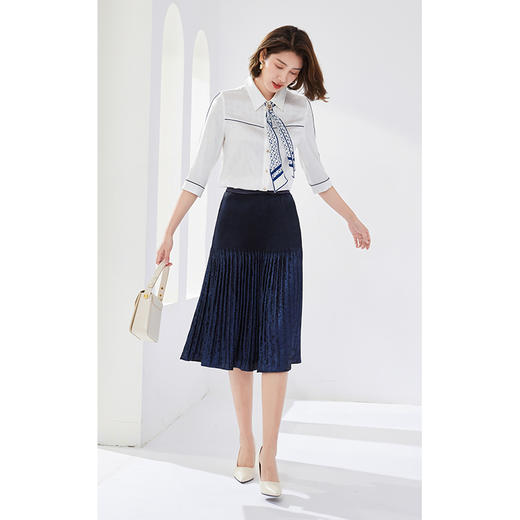 乔万尼衬衫女新款夏款16mm桑蚕丝商务经典EM2C820 商品图2