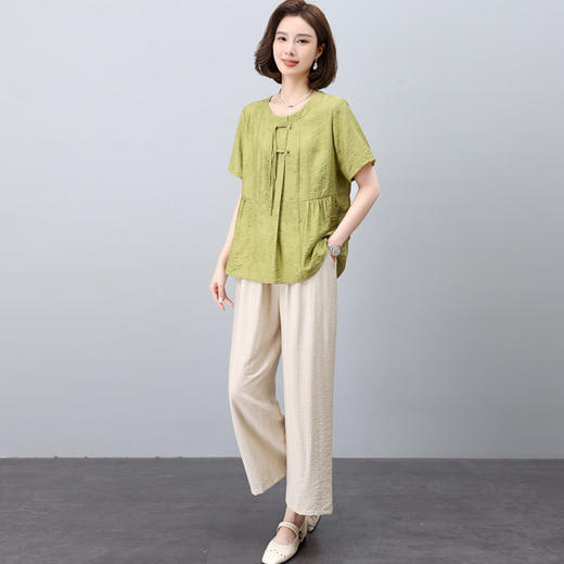 新中式时尚职业套装，妈妈减龄洋气两件套HR-JYJ2438 商品图0