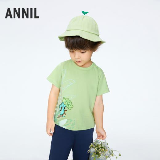 男童记忆棉凉感T短袖新款安奈儿童装实体店同款XB421692 商品图1