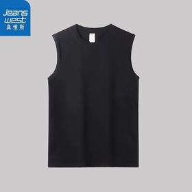 真维斯高280克重无袖t桖 夏季健身肌肉运动背心透气吸湿纯棉坎肩健身衣