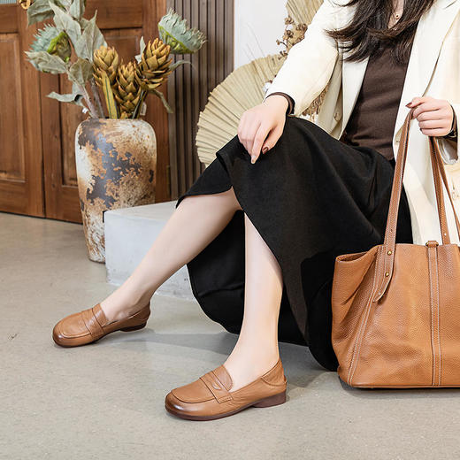 凯撒头层牛皮妈妈鞋7879 商品图6