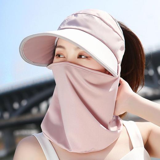 TZW-遮阳帽女夏季冰丝面罩遮脸护颈户外骑行大檐帽子 商品图5
