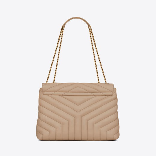 SAINT LAURENT 圣罗兰 女士LOULOU中号V形绗缝皮革单肩包 卡其色 574946 DV727 2721 商品图1