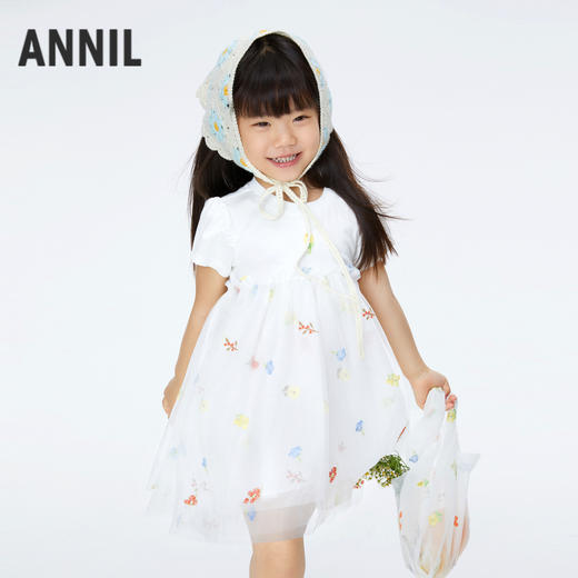 女童小清新绣花裙裙子新款安奈儿童装实体店同款XG423728 商品图1