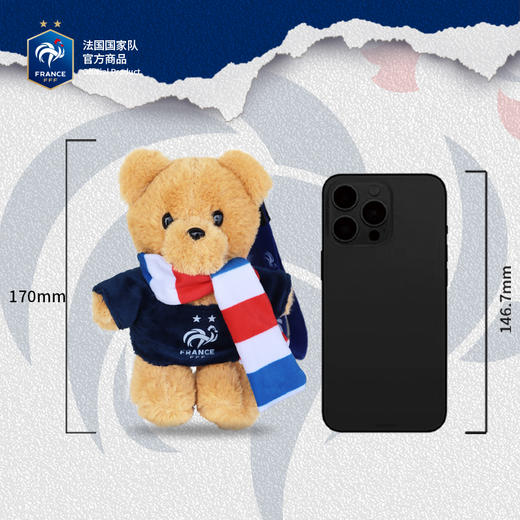 法国国家队官方商品 | 小熊毛绒挂件玩偶男女礼物纪念足球迷周边 商品图3