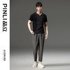 PINLI品立2024夏季新款修身V领短袖T恤拼接潮牌男士休闲体恤上衣B242111097 商品缩略图1