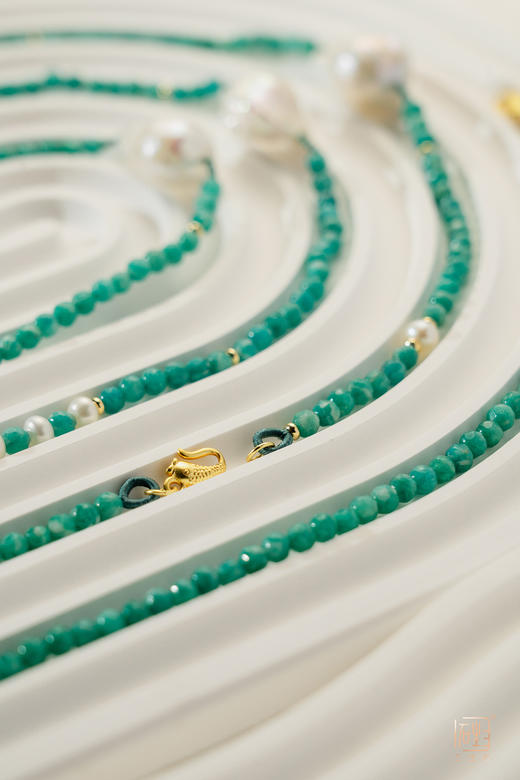 天河石巴洛克珍珠设计项链 商品图7