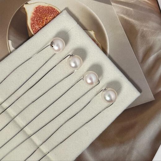 甄珠贝 520心动上新 转运珠9-10mm 搭配baby珠3-4mm，极强光，无暇，尖货品质，基本正圆，尾部纯银可调节链 商品图2