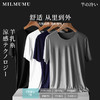 【羊奶丝冷感T恤，穿上体感直降5°】日本MILMUMU羊奶丝无痕冰感T恤、一片式无痕男款T恤  速干凉爽不闷汗 商品缩略图2