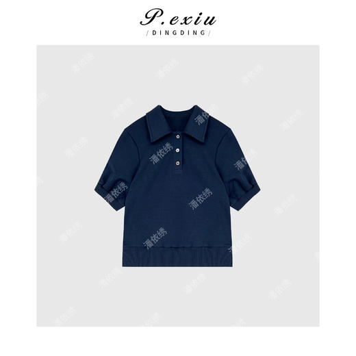 03-3潘依绣丁丁宠粉夏季Polo领经典款时尚气质短袖T恤 W-62168 商品图0