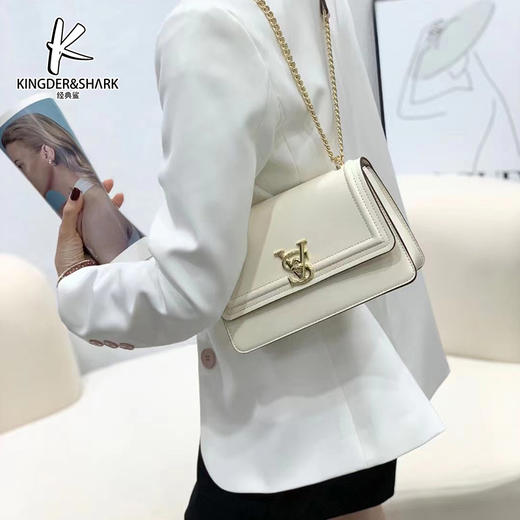经典鲨2024年夏季新款百搭纯色双肩链条包斜跨包KGB31-D286291 商品图1