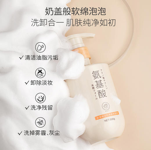 儒意 氨基酸温和净澈洗面奶 1瓶装/2瓶装 500g/瓶 商品图1