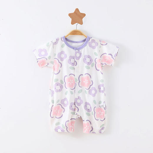 【A类好棉 透气舒适 拒绝闷热】婴儿连体衣夏季薄款宝宝短袖外出服纯棉幼童爬爬服哈衣新生儿睡衣 商品图8