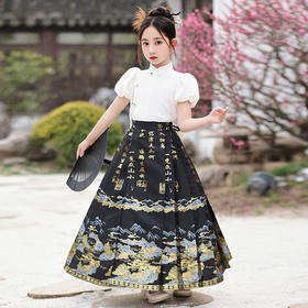女童夏装马面裙新中式半身裙套装汉服唐装XWN-2755