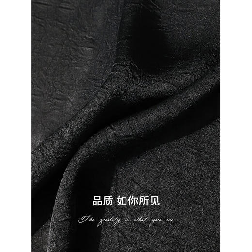 COCOBELLA新中式褶皱缎面抽绳蝙蝠袖衬衫商务通勤衬衣SR0023-2 商品图4