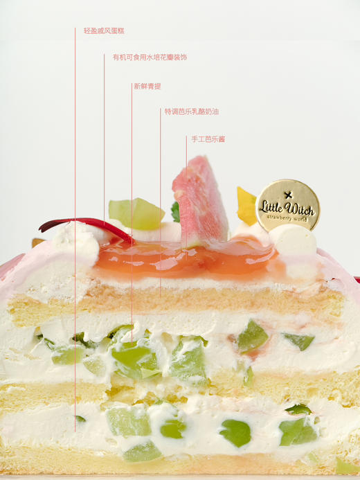 LITTLE WITCH“四季甜美”动物奶油芭乐青提蛋糕 商品图1