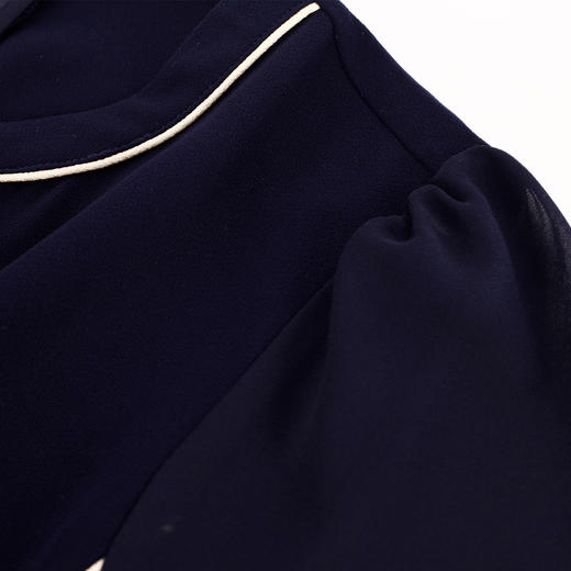 PF884斯尔丽2024新款撞色显瘦OL高级白领通勤收腰放摆连衣裙 商品图5