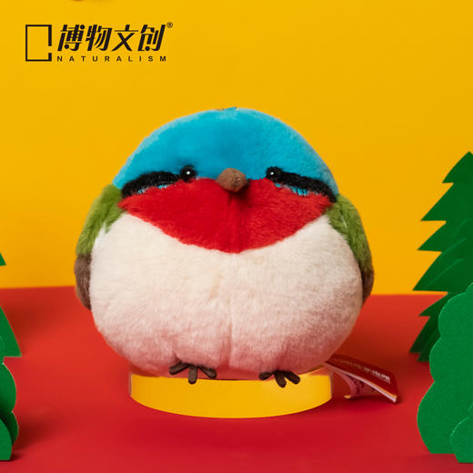 博物文创 |小圆宝系列合集 北极兔虎鲸猫头鹰坡鹿长臂猿太阳鸟挂饰毛绒公仔玩偶 商品图3