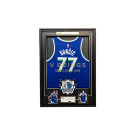 收藏系列 东契奇 独行侠队77号浅蓝色 亲笔签名球衣