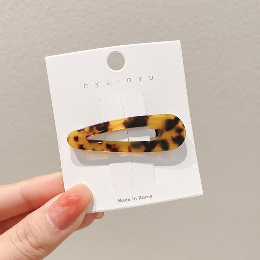 【BB夹少女侧边刘海碎发夹】网红简约醋酸板材BB夹，少女侧边刘海夹边夹碎花玳瑁色镂空水滴发夹QQ 商品图11