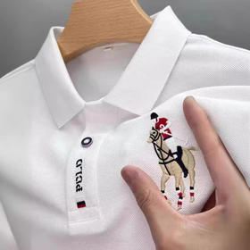 【超帅气❗️男士polo衫短袖】轻薄透气，舒适柔软，百搭好穿，夏季翻领短袖T恤商务外贸衫刺绣休闲父亲节礼物新年礼盒年货礼盒