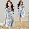 冷淡系印花西装短裤套装，薄款时尚两件套HR-SNX2810 商品缩略图2