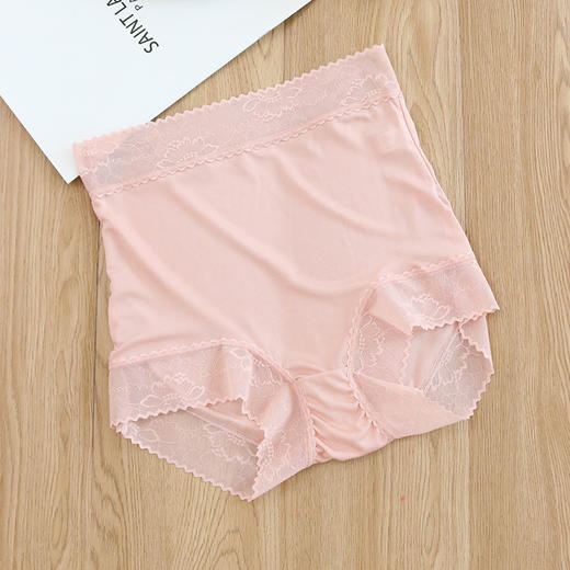 【洛诗琳老顾客福利款】【3条99元 5条149元】真丝高腰内裤女 蕾丝性感桑蚕丝短裤平角裤包臀透气舒适51441 商品图8