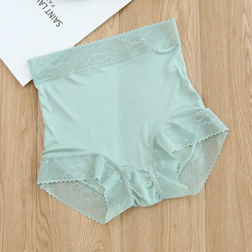 【洛诗琳老顾客福利款】【3条99元 5条149元】真丝高腰内裤女 蕾丝性感桑蚕丝短裤平角裤包臀透气舒适51441 商品图5