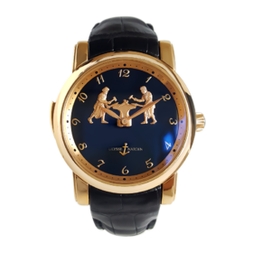 稀缺珍藏【二手95新】ULYSSE NARDIN雅典鎏金玫瑰金珐琅表把三问报时表716-61/E2 191217TH04