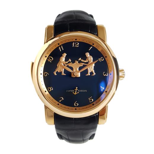 稀缺珍藏【二手95新】ULYSSE NARDIN雅典鎏金玫瑰金珐琅表把三问报时表716-61/E2 191217TH04 商品图0