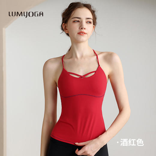 LUM29279露檬新款瑜伽背心（含胸垫） 商品图2