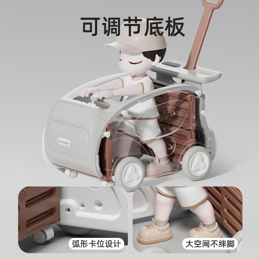 imomoto  宝宝学步车婴儿手推车防侧翻防o型腿学走路神器多功能儿童助步车 商品图4