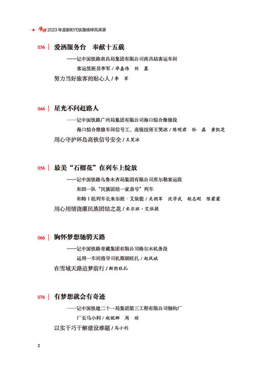 31024-0	 榜样——2023年度新时代铁路榜样风采录 商品图2