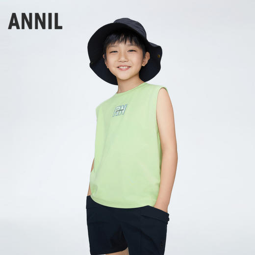 男童经典简约圆领背心新款安奈儿童装实体店同款AB422606 商品图1