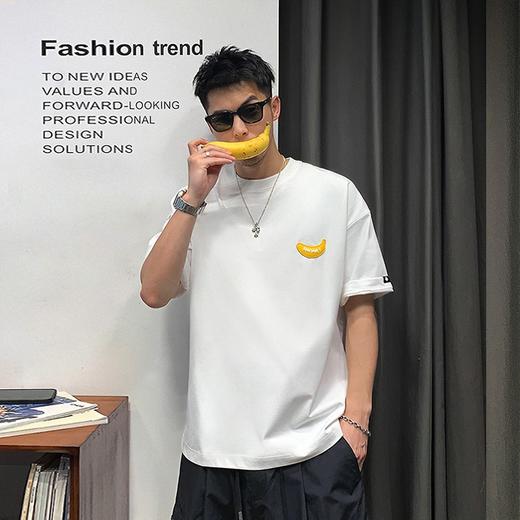 徐太浪美式纯棉短袖T恤男夏季潮牌日系男装宽松圆领五分袖体恤衫 商品图0