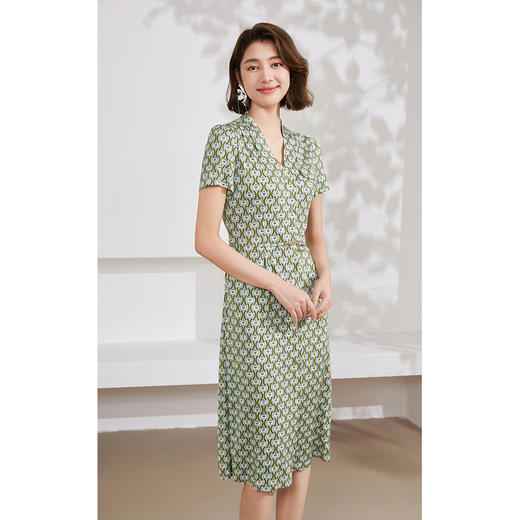Gowani乔万尼法式连衣裙2024新款高端精致100%桑蚕丝EM2E848403 商品图2