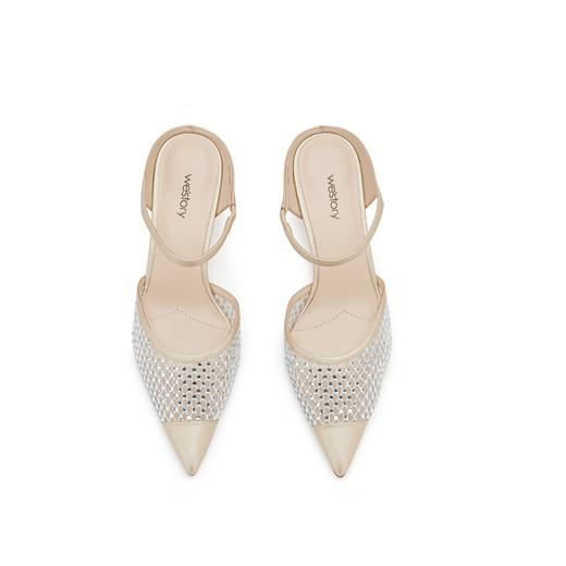 westory2024年夏季新款法式优雅细高跟包头搭扣后空鞋W24AH57731 商品图2