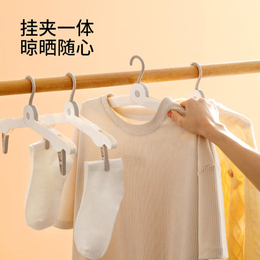 FaSoLa旅行衣架便携式可折叠出差酒店晾晒神器多功能晾衣架带夹子 商品图2