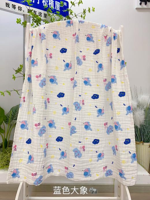 松植屋全棉高密绉纱毯 婴儿浴巾毛巾纯棉纱布宝宝洗澡新生儿童吸水巾家用超软 商品图8