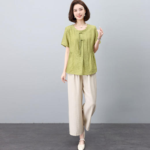 新中式时尚职业套装，妈妈减龄洋气两件套HR-JYJ2438 商品图2