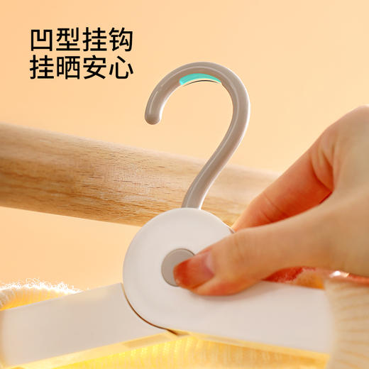FaSoLa旅行衣架便携式可折叠出差酒店晾晒神器多功能晾衣架带夹子 商品图3