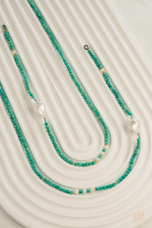 天河石巴洛克珍珠设计项链 商品图6