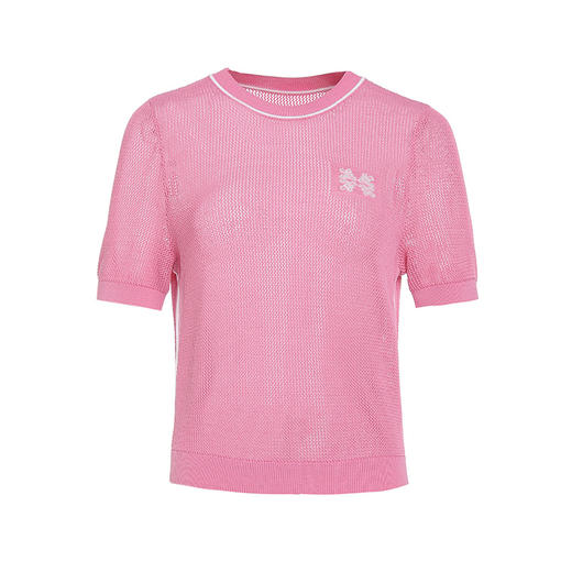 乔万尼冰丝针织衫女夏新款短袖薄款EM2M889 商品图4