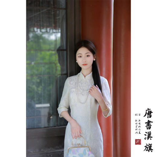 【三行诗】复合蕾丝鱼尾改良旗袍新中式 商品图3