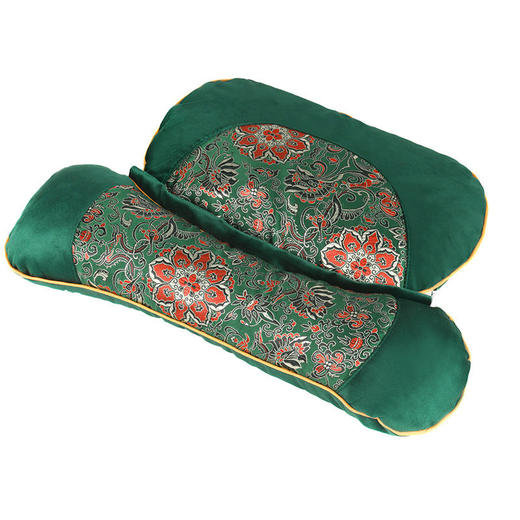 阡陌艾 缎面拼接连体枕礼盒装 商品图5